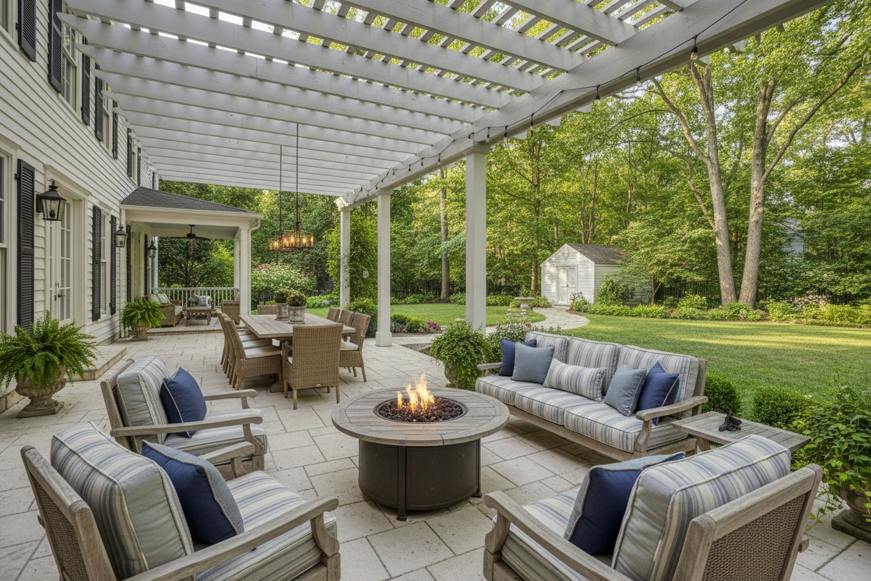 Custom deck construction patio Long Island